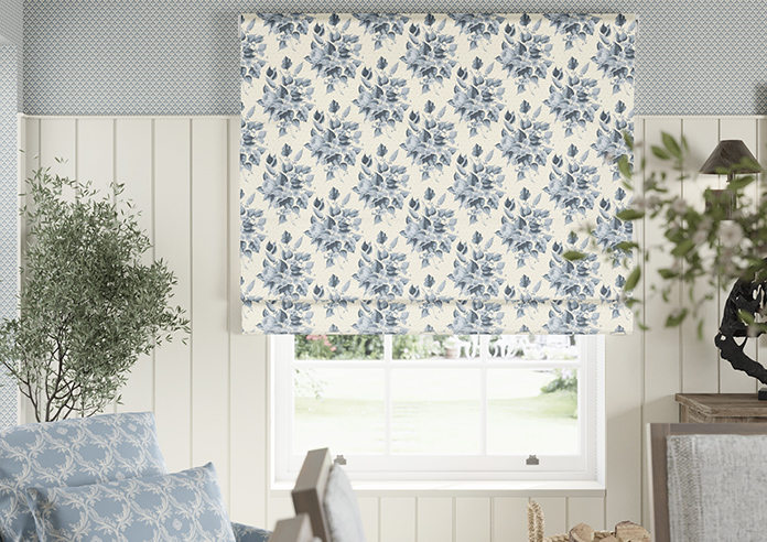 Pensford, Penn Bouquet Raffs Blue - Twist&Fit Roman Blind - Image 3